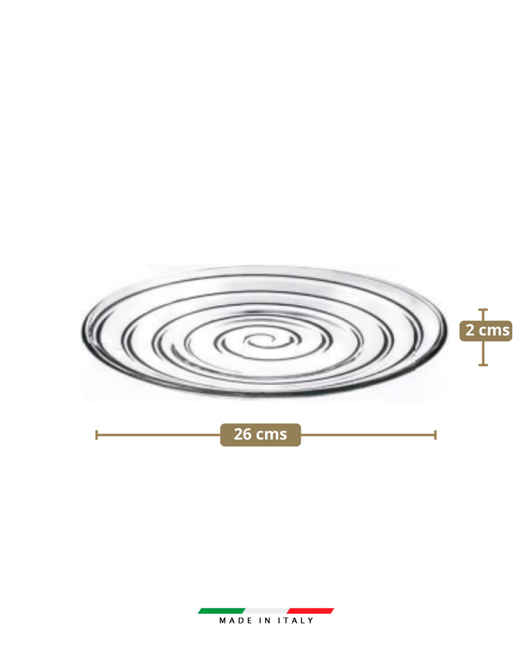 𝗗'𝗢 𝗢𝗹𝗱𝗮𝗻𝗶 - 𝗧𝗲𝗻𝗱𝗶𝗱𝗼 𝟮𝟲 𝗰𝗺 | RCR - Cristaleria Italiana | Plato Tendido 26 cm