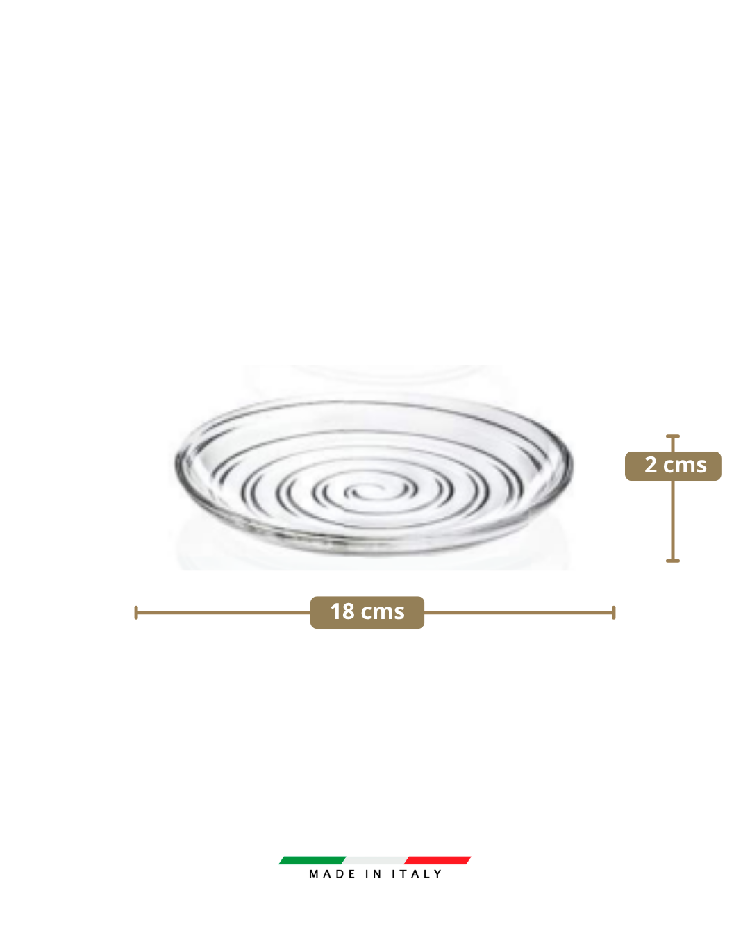 𝗗'𝗢 𝗢𝗹𝗱𝗮𝗻𝗶 - 𝗣𝗼𝘀𝘁𝗿𝗲 𝟭𝟴 𝗰𝗺 | RCR - Cristaleria Italiana | Plato Postre 18 cm