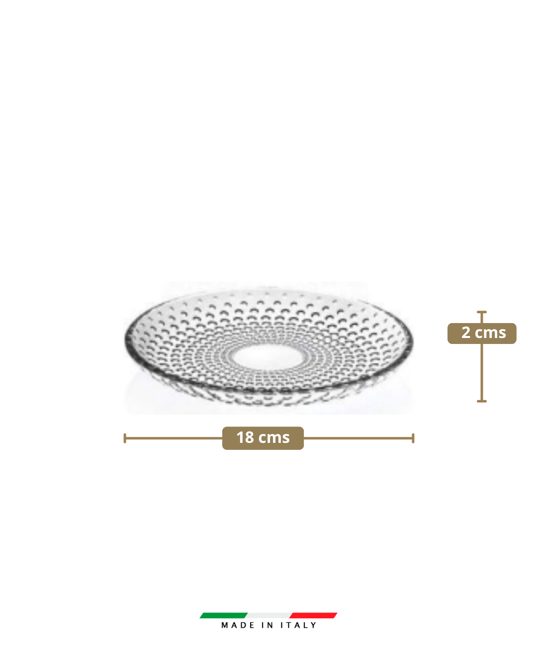 𝗚𝗔𝗟𝗔𝗦𝗦𝗜𝗔 - 𝗣𝗼𝘀𝘁𝗿𝗲 𝟭𝟴 𝗰𝗺 | RCR - Cristaleria Italiana | Plato Postre 18 cm