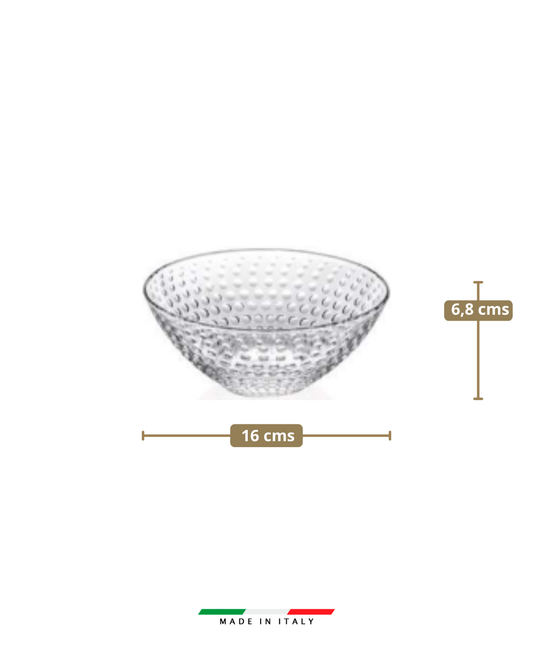 𝗚𝗔𝗟𝗔𝗦𝗦𝗜𝗔 - 𝗕𝗼𝗹𝗼 𝟭𝟲 𝗰𝗺 | RCR - Cristaleria Italiana | Bolo 16 cm