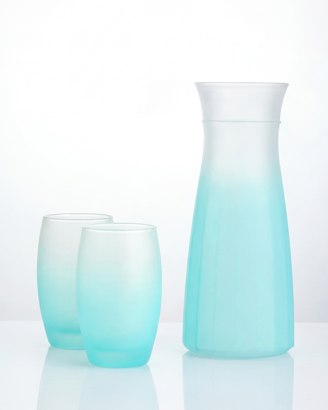 𝗙𝗥𝗢𝗦𝗧 𝗖𝗘𝗟𝗘𝗦𝗧𝗘 - 𝟯 𝗣𝗶𝗲𝘇𝗮𝘀 | Luminarc | 1 Jarra 1 lt. + 2 vasos 350 ml.