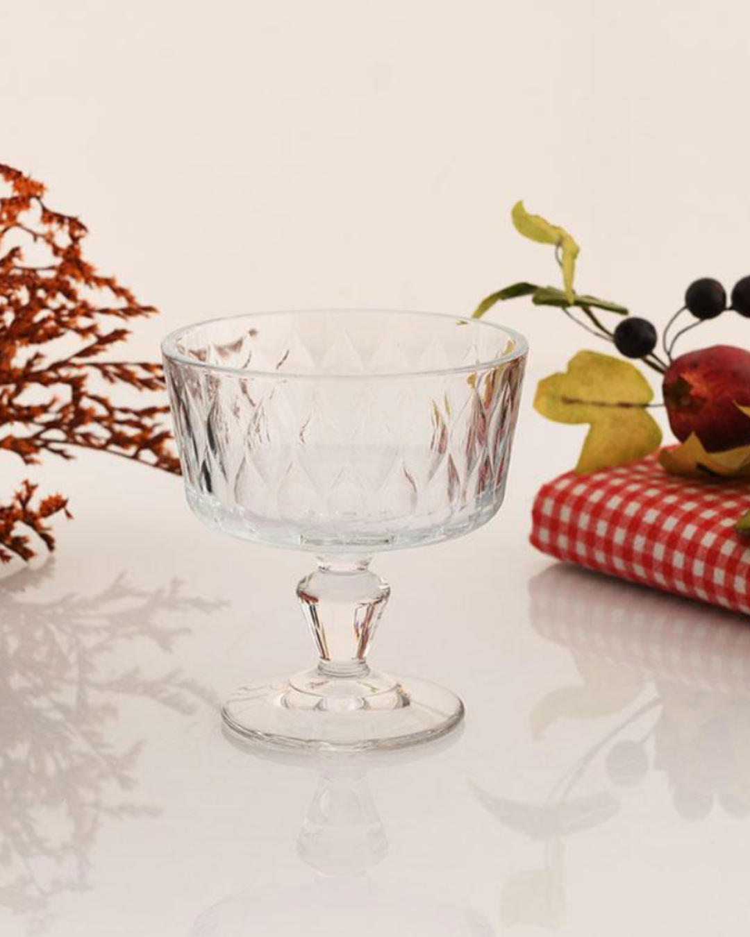 𝗟𝗘𝗔𝗙𝗬 - 𝗜𝗰𝗲 𝗖𝗿𝗲𝗮𝗺 𝗕𝗼𝘄𝗹 𝟮𝟲𝟬 𝗰𝗰 | Paşabahçe - Turquía | 6 Copas para Helado 260 ml