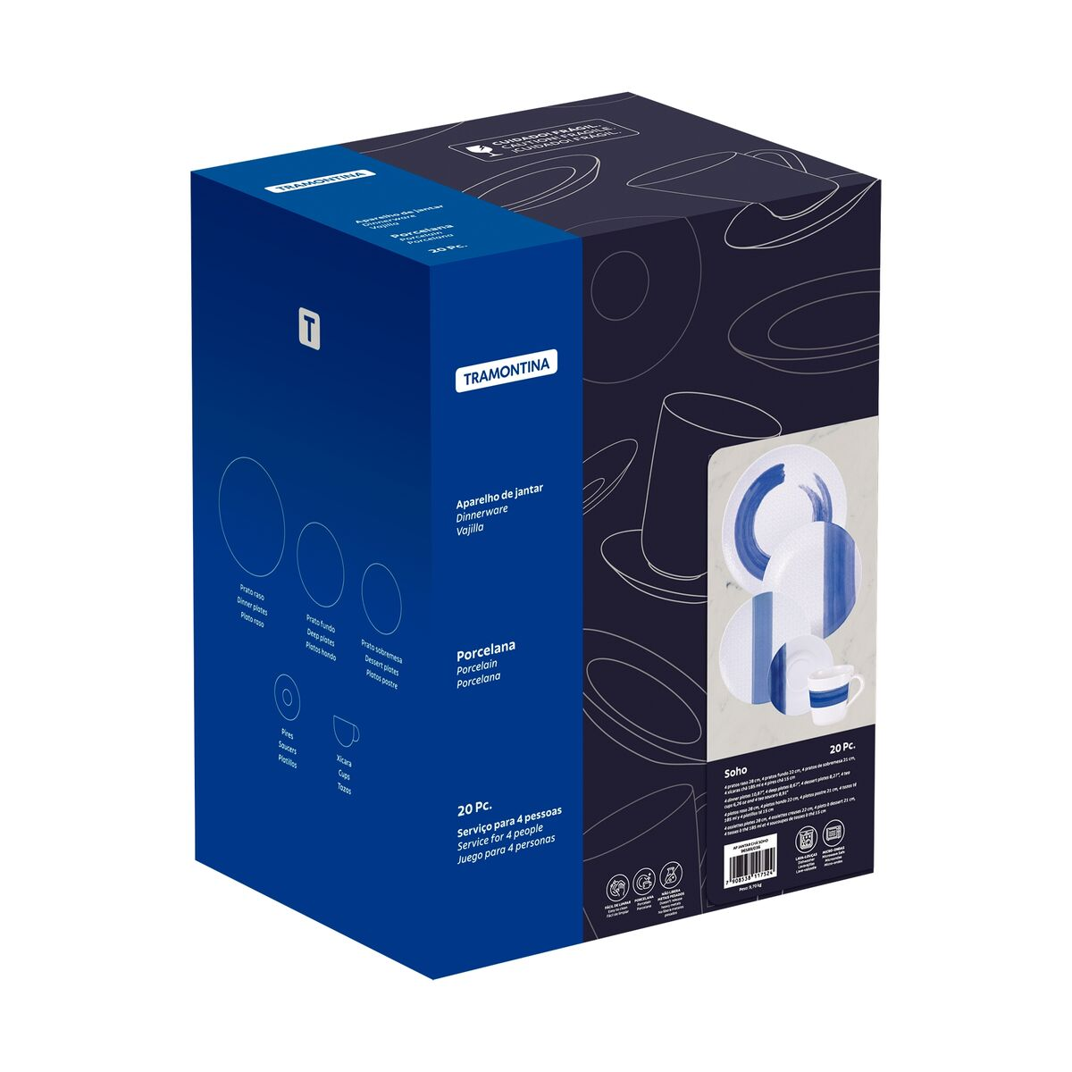 SOHO | Porcelana Tramontina | 20 Piezas - 4 Personas