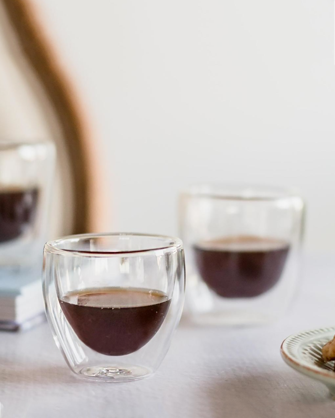 VASO TÉRMICO 90 ML | DOBLE PARED | BOROSILICATO