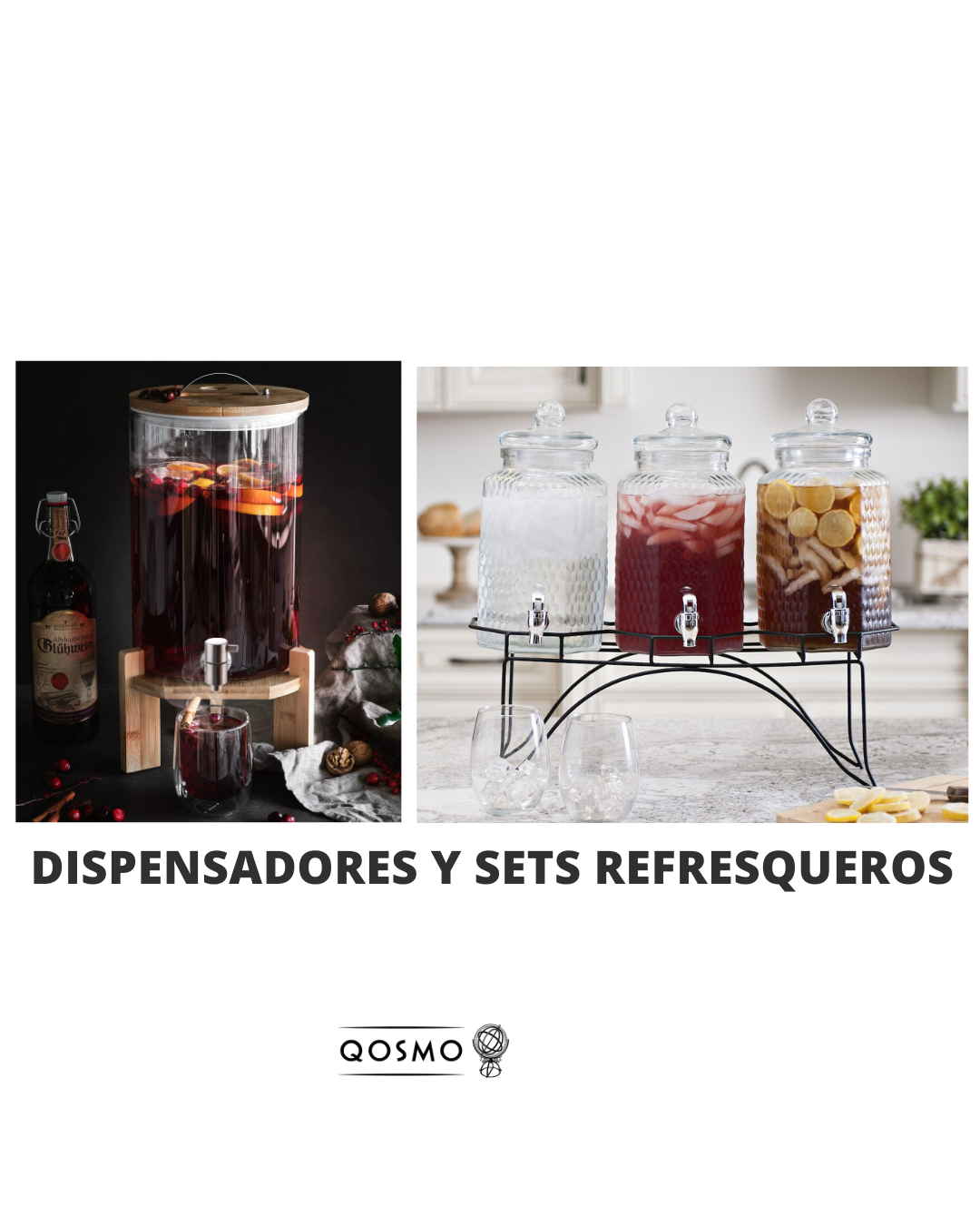 DISPENSADORES DE VIDRIO PARA BEBIDAS Y AGUA REFRESQUERAS 