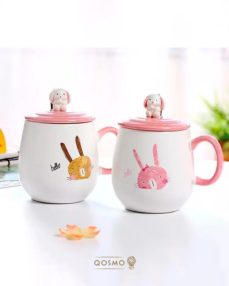 𝗙𝗨𝗡𝗡𝗬 𝗠𝗨𝗚𝗦 𝗞𝗔𝗪𝗔𝗜𝗜  – Tazas de Cerámica 3D con Tapa. Adorables personajes.