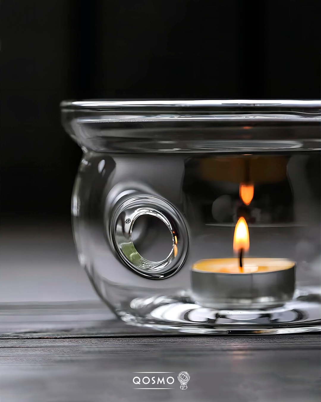 ZEN HT - Tetera con filtro infusor + Base calentador. Vidrio Borosilicato.