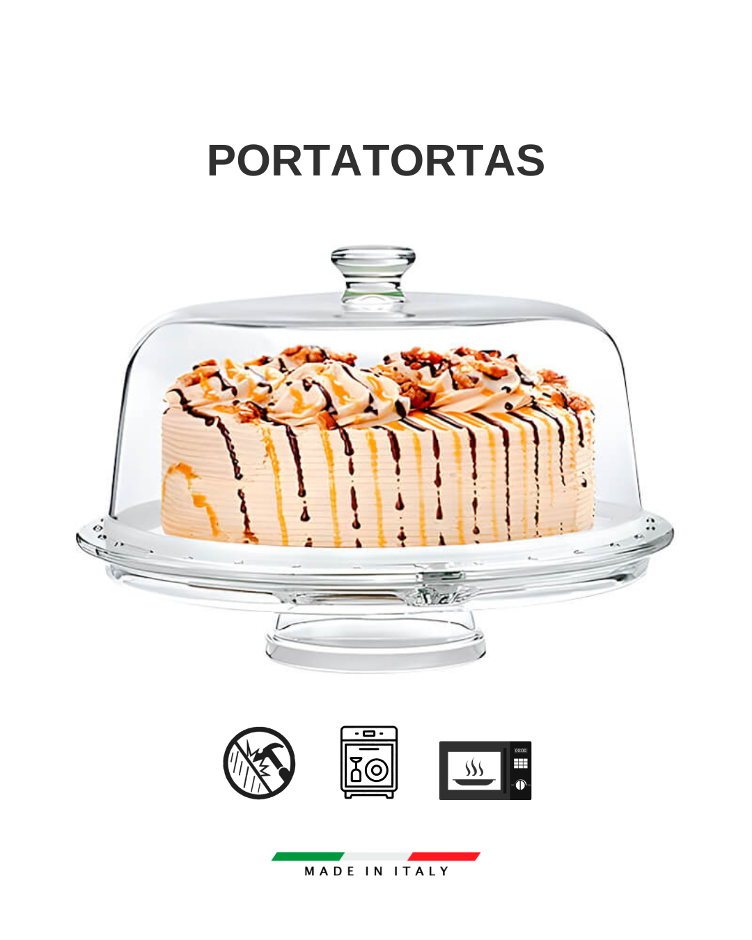 𝗣𝗔𝗧𝗜𝗦𝗦𝗘𝗥𝗜𝗘 𝗠𝗨𝗟𝗧𝗜𝗙𝗨𝗡𝗖𝗜𝗢𝗡 | Borgonovo - Italia | Portatortas Ponchera Plato Ronda. Todo en 1.