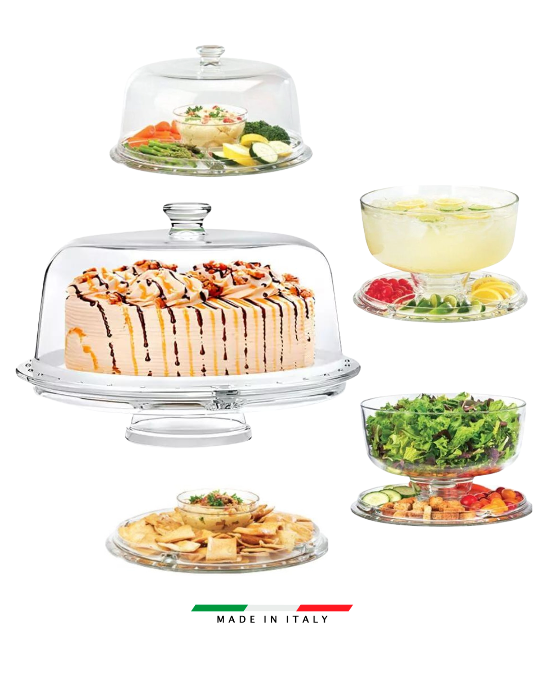 𝗣𝗔𝗧𝗜𝗦𝗦𝗘𝗥𝗜𝗘 𝗠𝗨𝗟𝗧𝗜𝗙𝗨𝗡𝗖𝗜𝗢𝗡 | Borgonovo - Italia | Portatortas Ponchera Plato Ronda. Todo en 1.