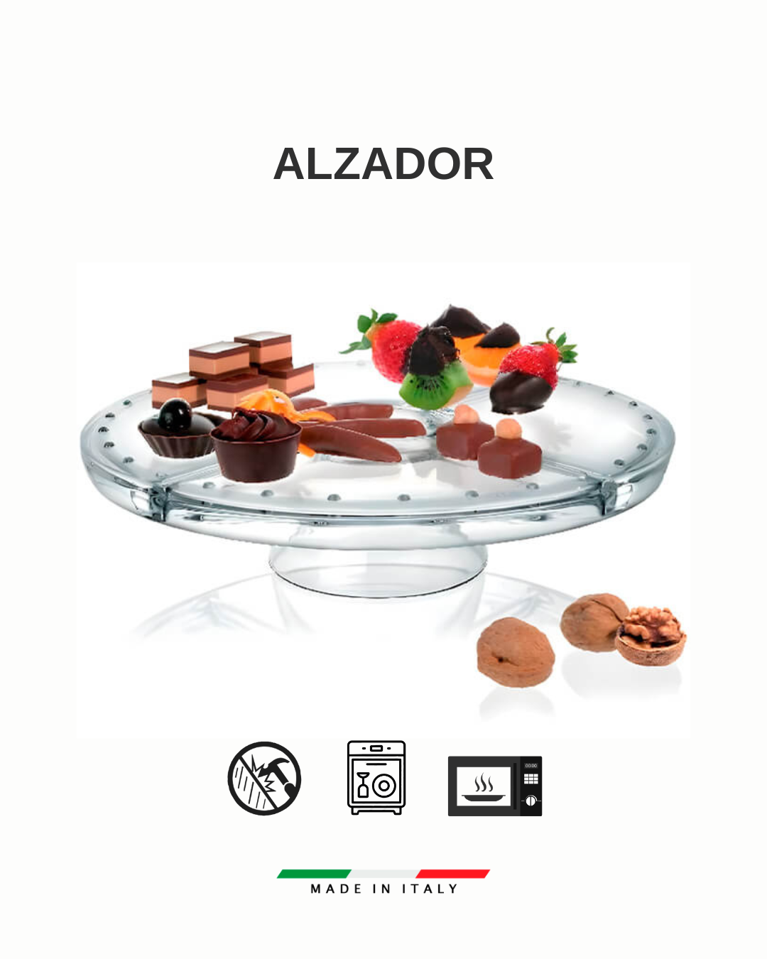 𝗣𝗔𝗧𝗜𝗦𝗦𝗘𝗥𝗜𝗘 𝗠𝗨𝗟𝗧𝗜𝗙𝗨𝗡𝗖𝗜𝗢𝗡 | Borgonovo - Italia | Portatortas Ponchera Plato Ronda. Todo en 1.