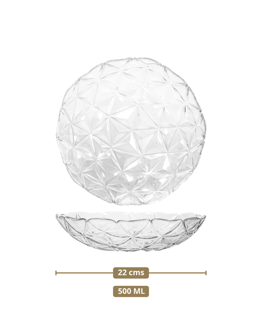 𝗘𝗦𝗧𝗥𝗘𝗟𝗟𝗔 - 𝗛𝗼𝗻𝗱𝗼 𝟱𝟱𝟬 𝗰𝗰 | Paşabahçe - Turquía | Plato Hondo de Vidrio 22 cm