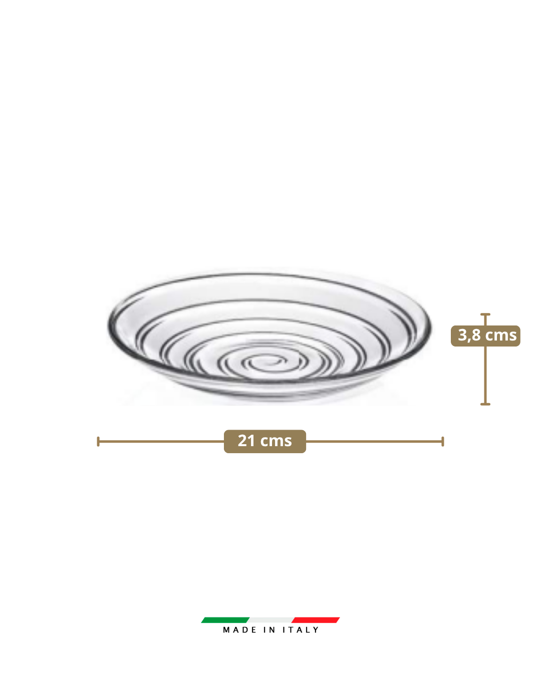 𝗗'𝗢 𝗢𝗹𝗱𝗮𝗻𝗶 - 𝗛𝗼𝗻𝗱𝗼 𝟮𝟭 𝗰𝗺 | RCR - Cristaleria Italiana | Plato Hondo 21 cm