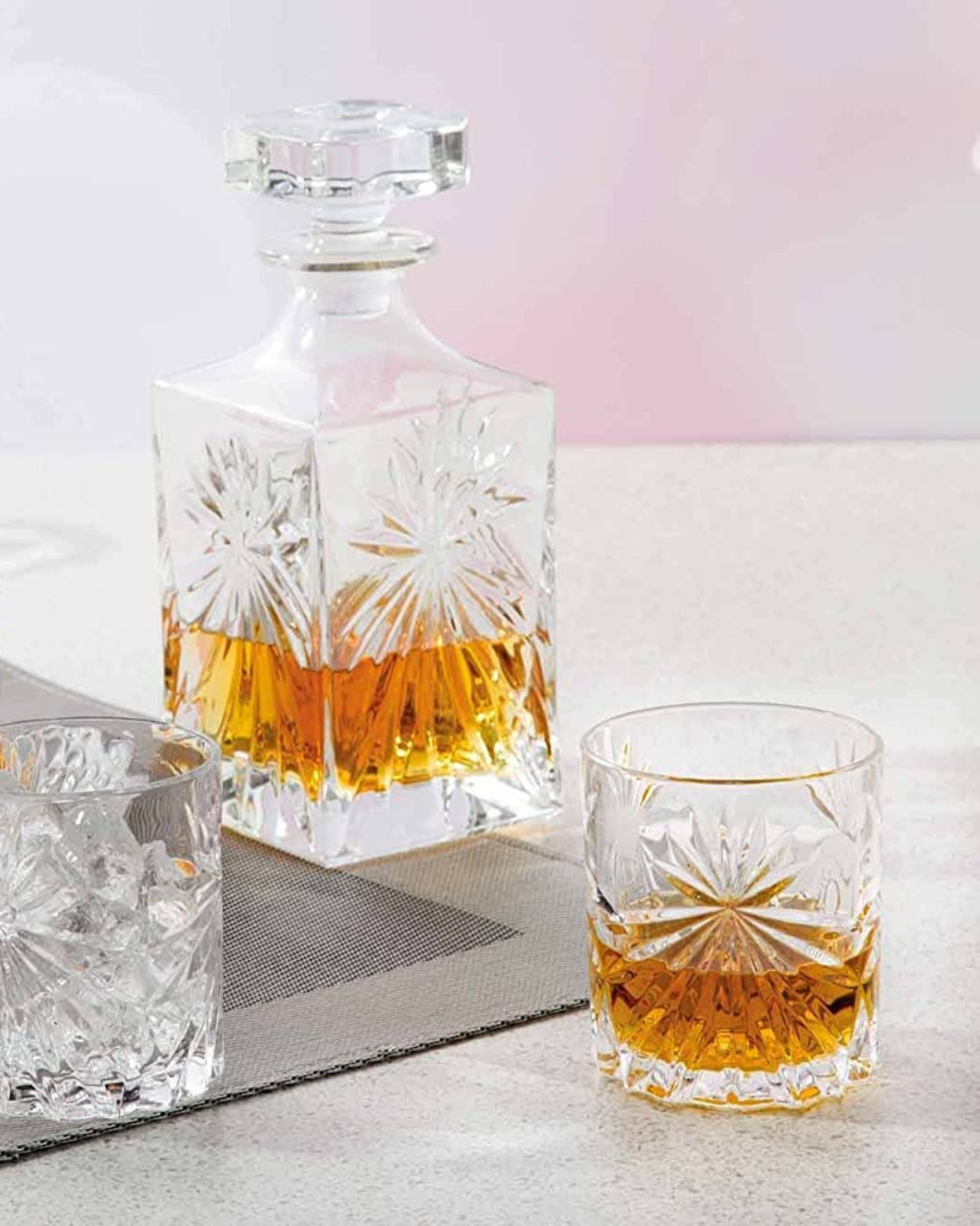 OASIS - Whiskera de cristal tallado.