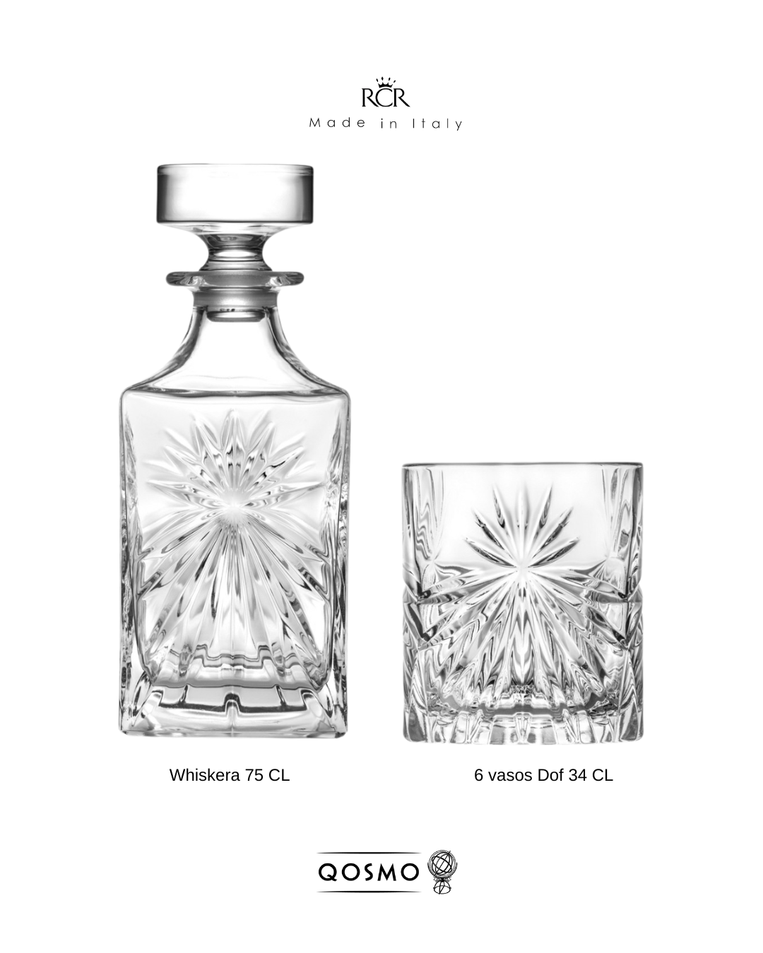 OASIS - Whiskera de cristal tallado.