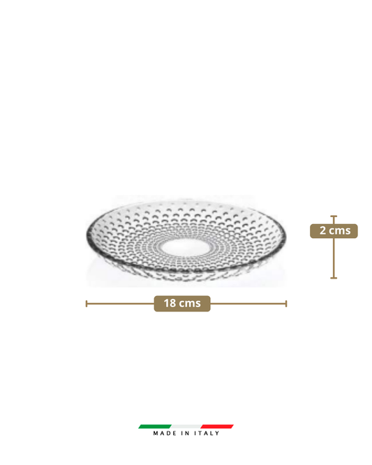 𝗚𝗔𝗟𝗔𝗦𝗦𝗜𝗔 - 𝗣𝗼𝘀𝘁𝗿𝗲 𝟭𝟴 𝗰𝗺 | RCR - Cristaleria Italiana | Plato Postre 18 cm