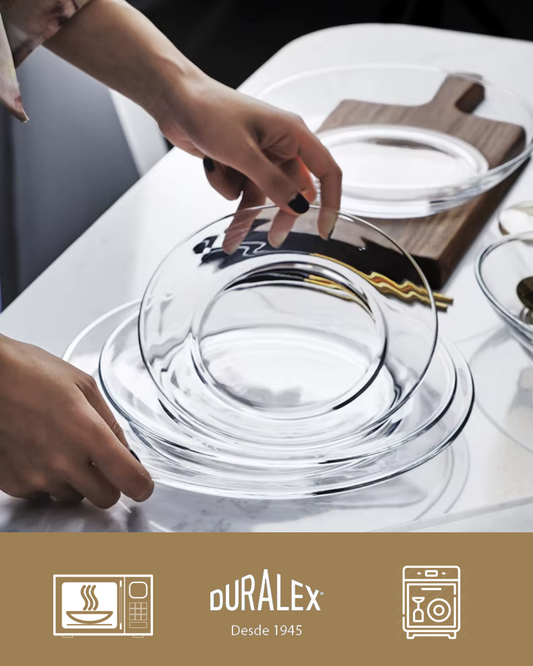 𝗗𝗨𝗥𝗔𝗟𝗘𝗫® 𝗦𝗲𝘁 𝟯𝟬 𝗽𝗶𝗲𝘇𝗮𝘀 - 𝟲 𝗽𝗲𝗿𝘀𝗼𝗻𝗮𝘀 | Vajilla de Vidrio Templado