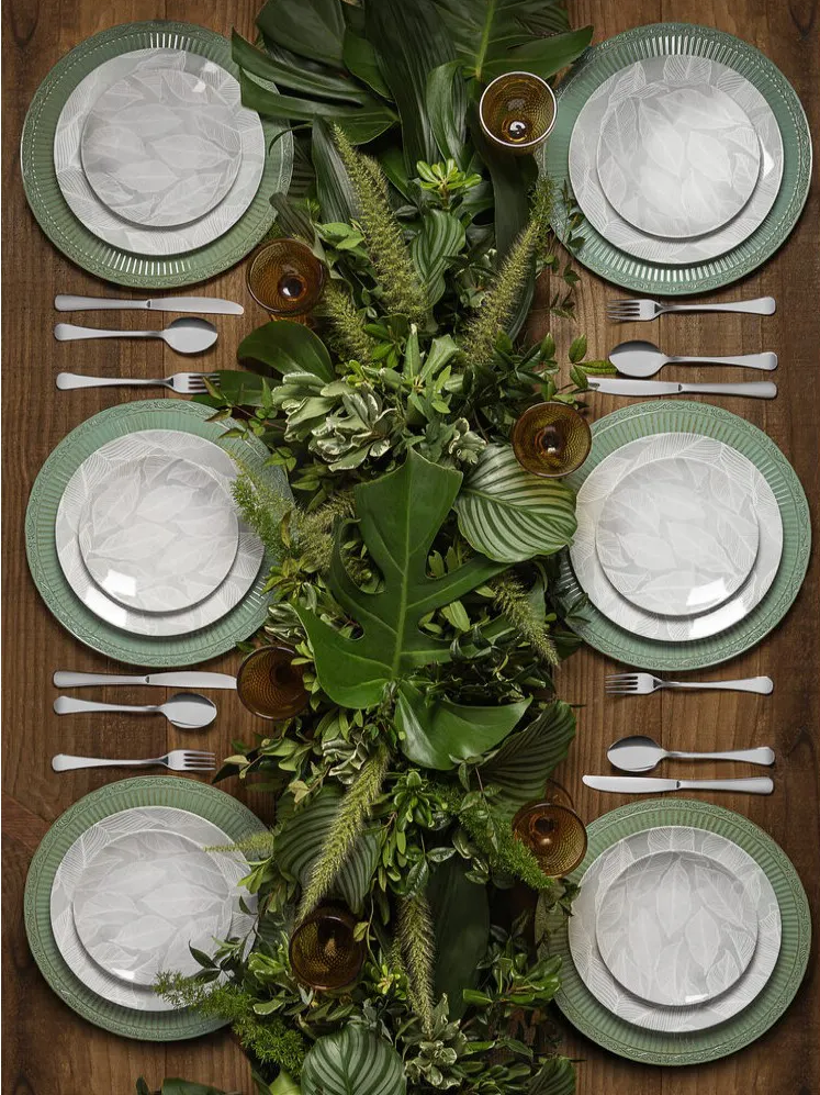 ARBO | Porcelana Tramontina | 20 Platos - 4 Personas