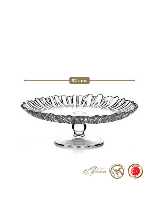 AURORA RD 32 cms - Pedestal Portatortas de vidrio