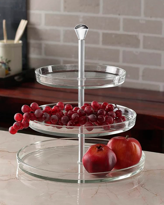 CRYSTAL RACK - 3 Niveles - Portabocaditos de cristal y acero