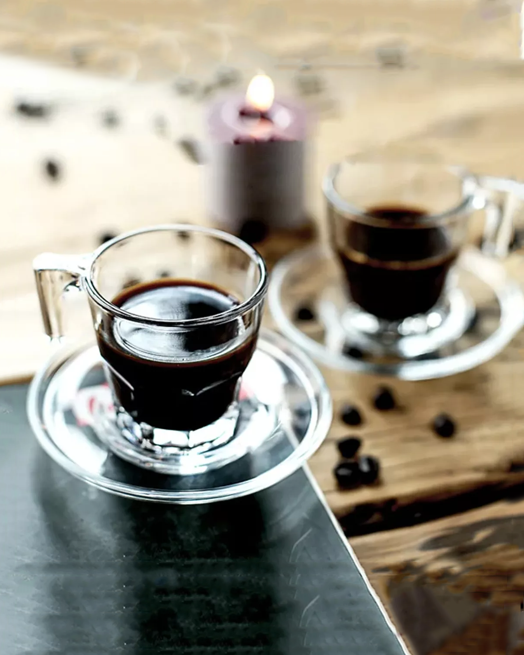 EXPRESS CB 80 ML | Tazas con platillo para café express | Glassware Vidrio Templado