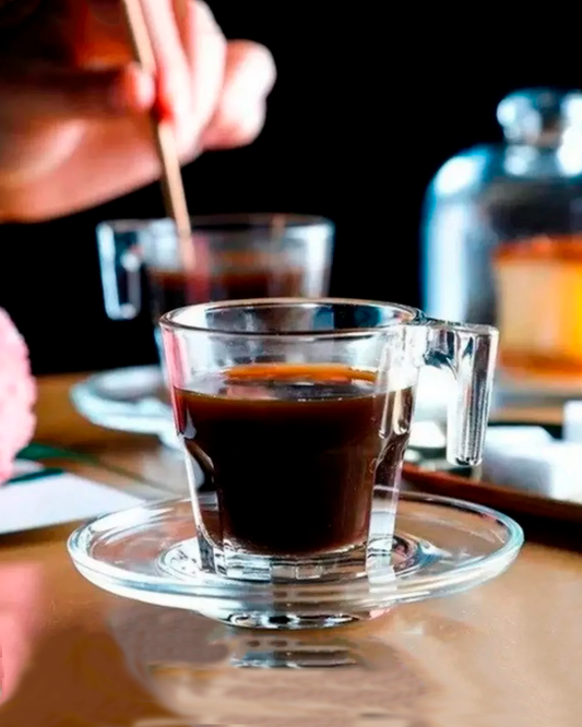 EXPRESS CB 80 ML | Tazas con platillo para café express | Glassware Vidrio Templado