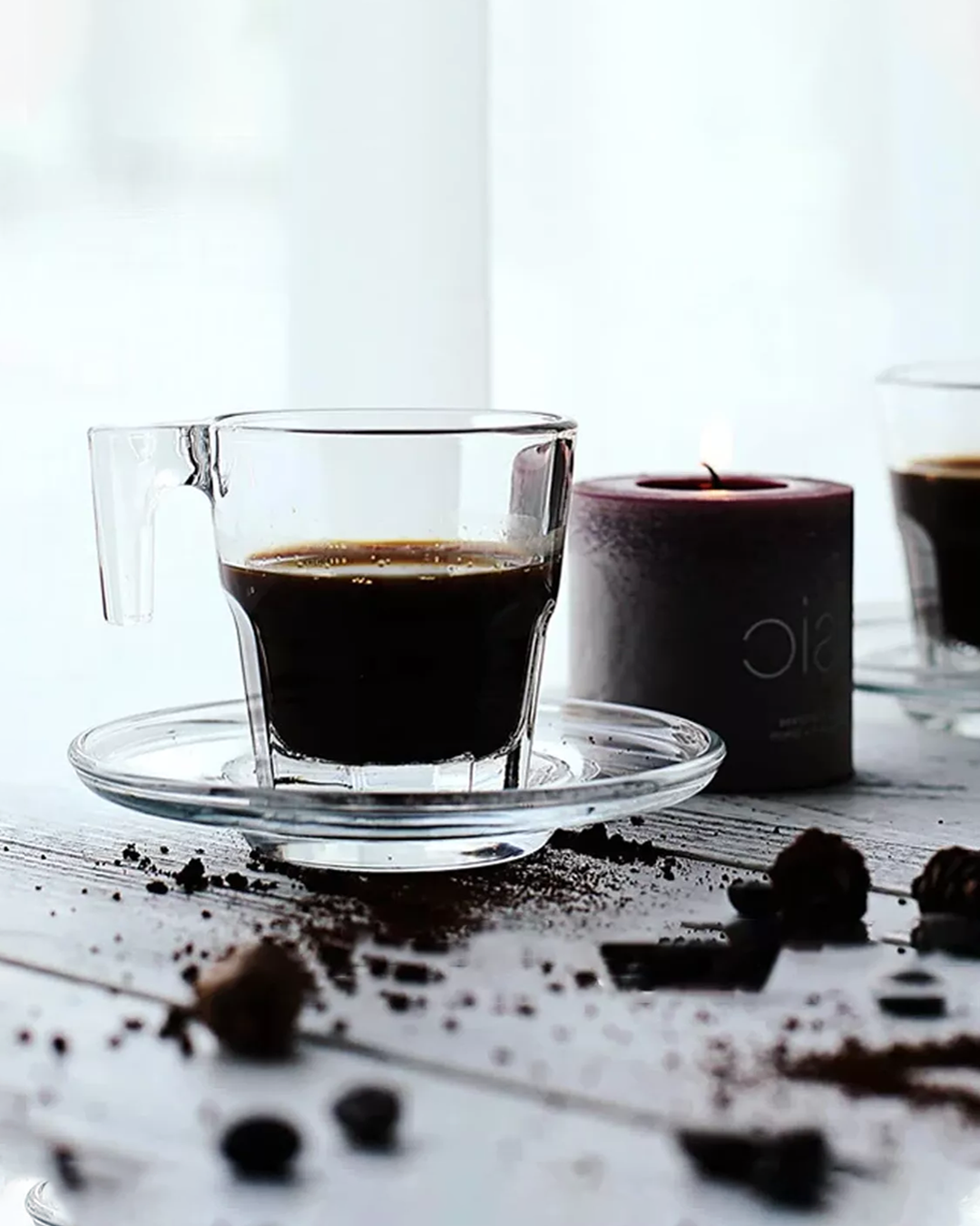 EXPRESS CB 80 ML | Tazas con platillo para café express | Glassware Vidrio Templado