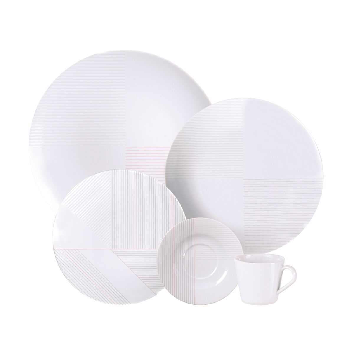 GRID | Porcelana Tramontina | 20 Piezas - 4 Personas