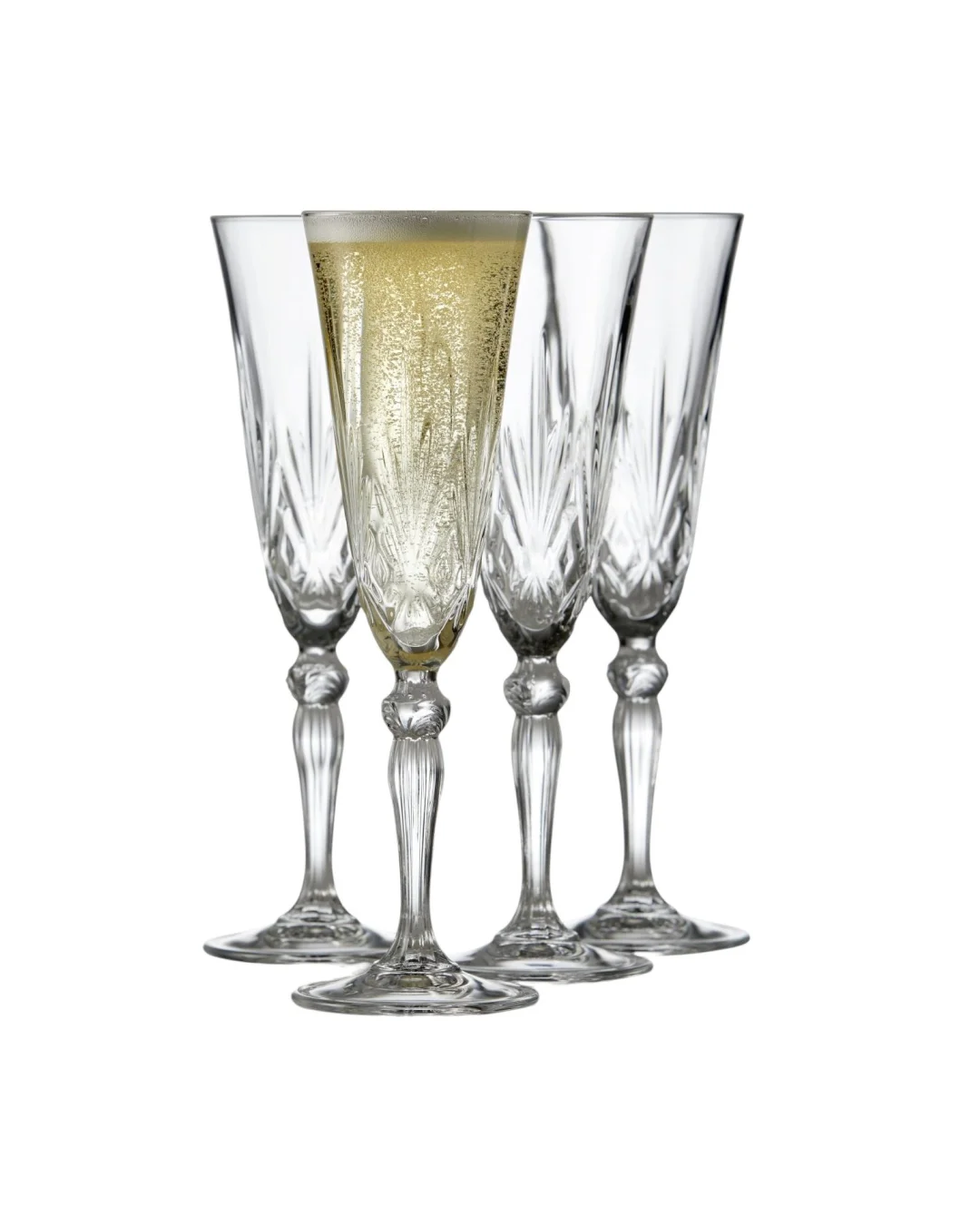 𝗠𝗘𝗟𝗢𝗗𝗜𝗔 - 𝗖𝗵𝗮𝗺𝗽𝗮𝗴𝗻𝗲 𝟭𝟲𝟬 𝗺𝗹 | 𝟲 𝗖𝗼𝗽𝗮𝘀 𝗙𝗹𝗮𝘂𝘁𝗮 | 𝗖𝗿𝗶𝘀𝘁𝗮𝗹 𝗧𝗮𝗹𝗹𝗮𝗱𝗼