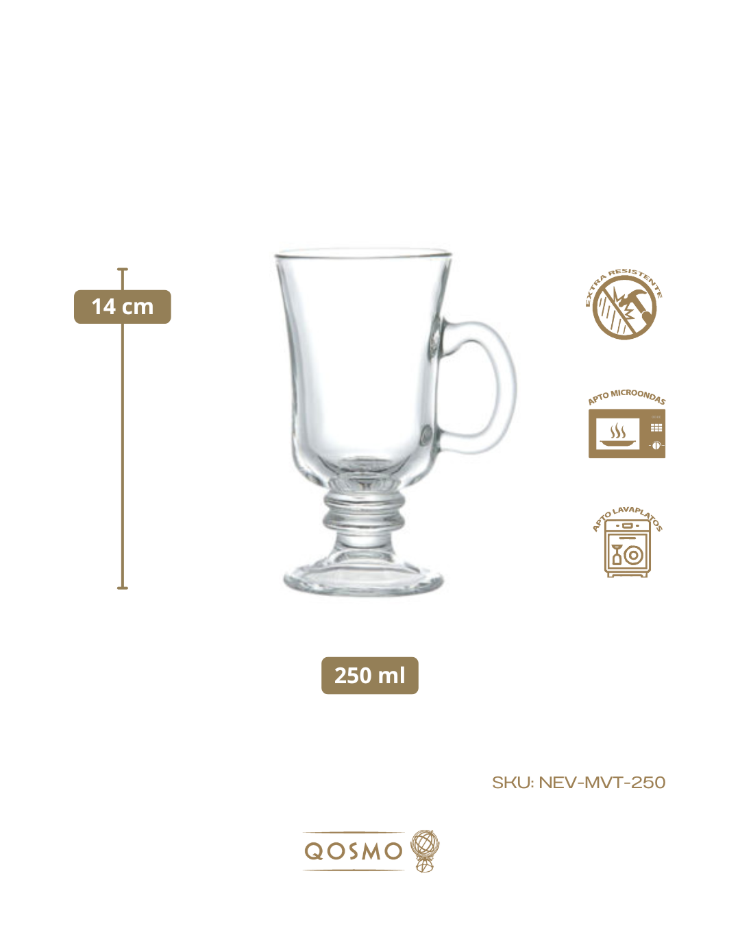 NEVADA 250 ML | Mugs Glassware | Vidro Templado
