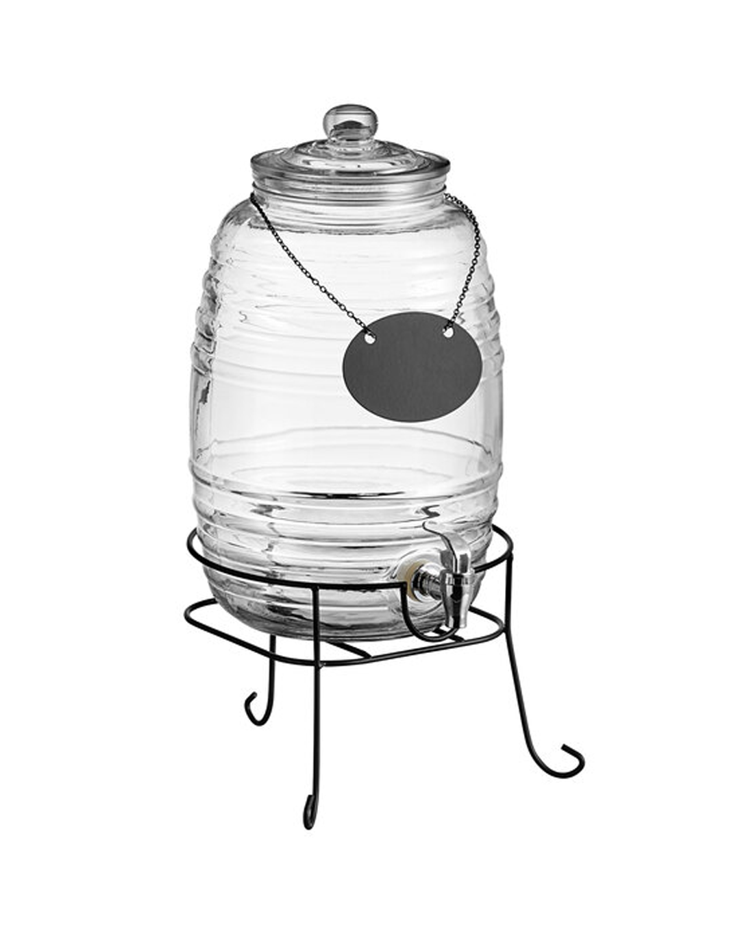 𝗥𝗜𝗡𝗚𝗢 𝟭𝟬 𝗟𝘁𝘀. - Dispensador de vidrio con soporte de metal.