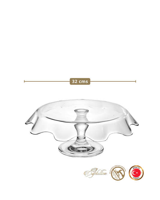 SPLASH IN 32 cms - Pedestal Portatortas de vidrio