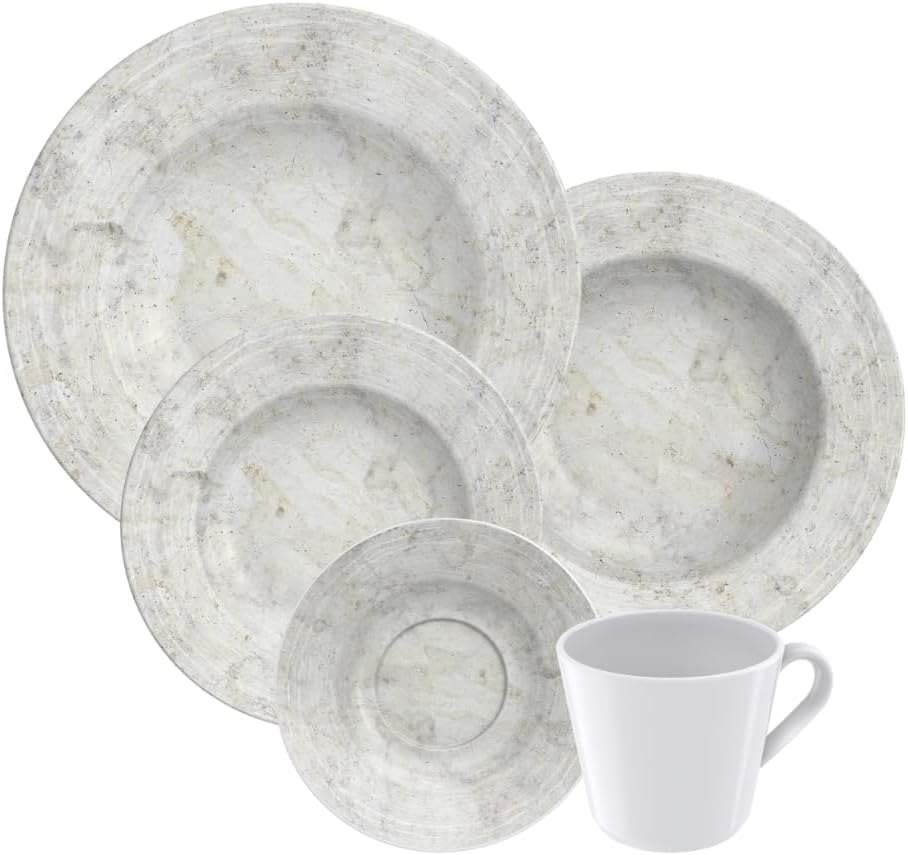 TRAVERTINO | Porcelana Tramontina | 20 Piezas - 4 Personas