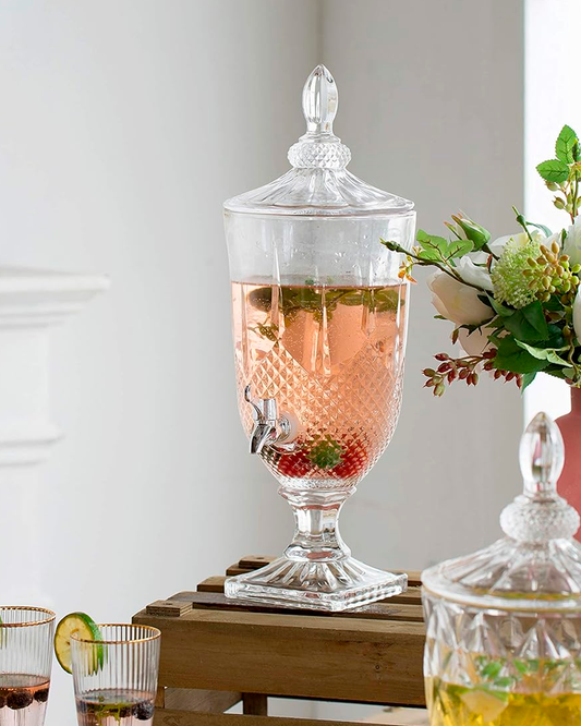 𝗩𝗜𝗡𝗧𝗔𝗚𝗘 𝗘𝗩𝗘𝗥 𝟯 𝗟𝘁𝘀 - Dispensador de vidrio con relieve.