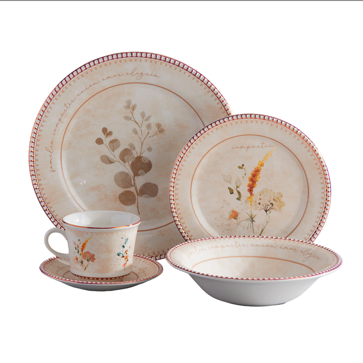 AMOUR - Filos Dorados | CORONA | 20 Piezas - 4 Personas