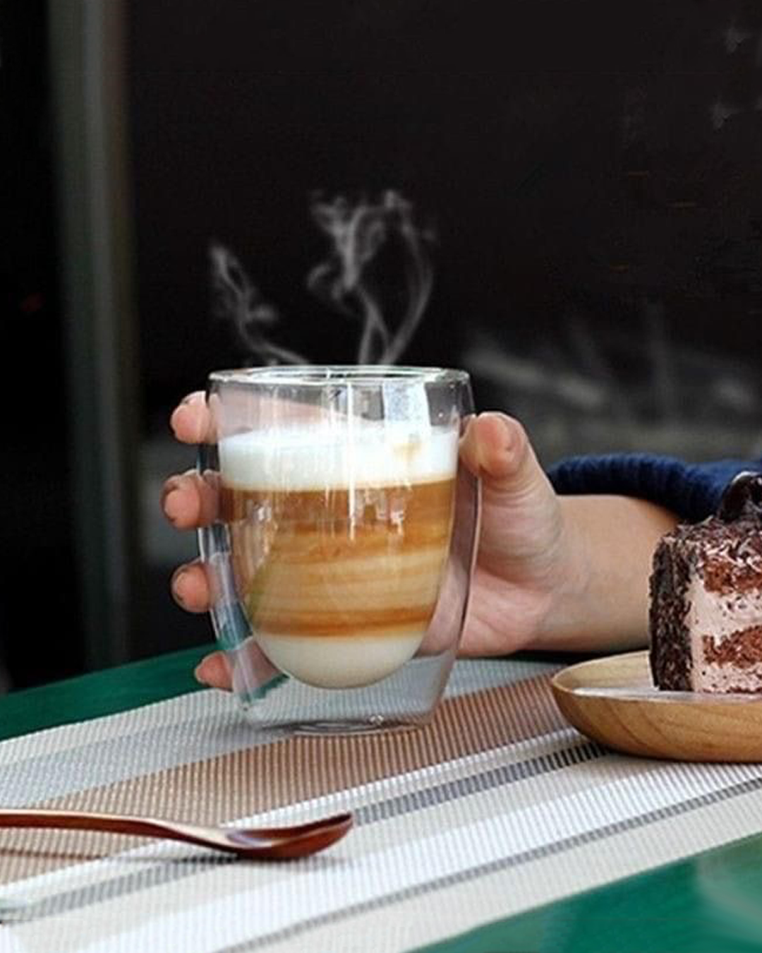 VASO TÉRMICO 350 ML | DOBLE PARED | BOROSILICATO