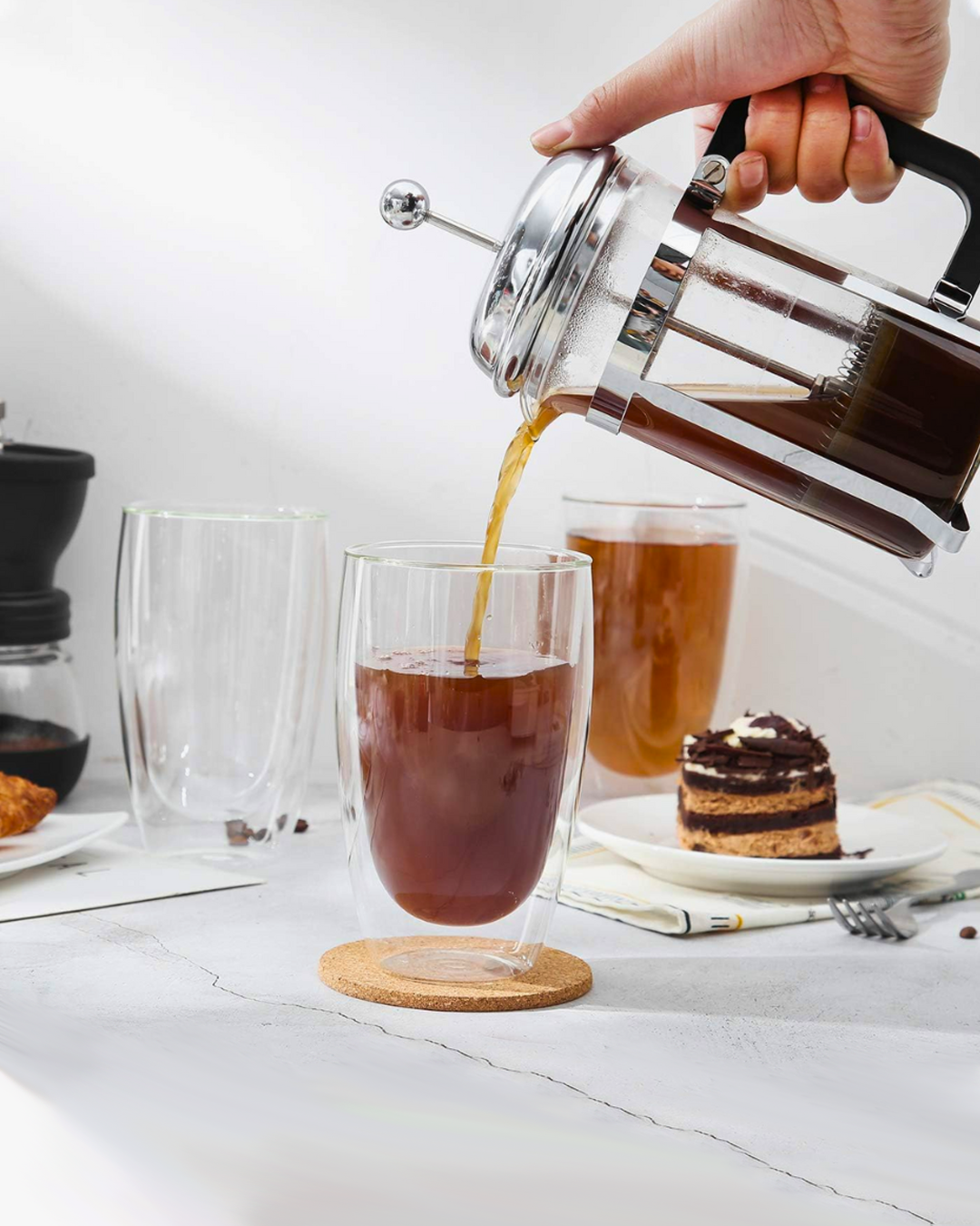 VASO TÉRMICO 450 ML | DOBLE PARED | BOROSILICATO