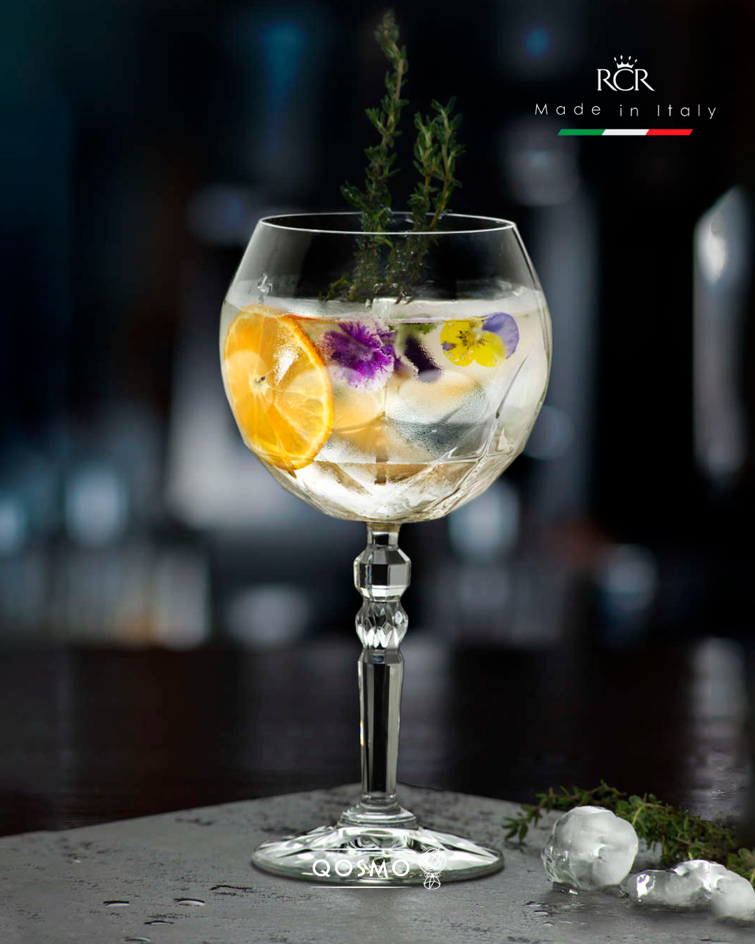 Set de 6 copas de cristal para Gin Tonic cristalería europea cristaleria itaiana QOSMOPERU