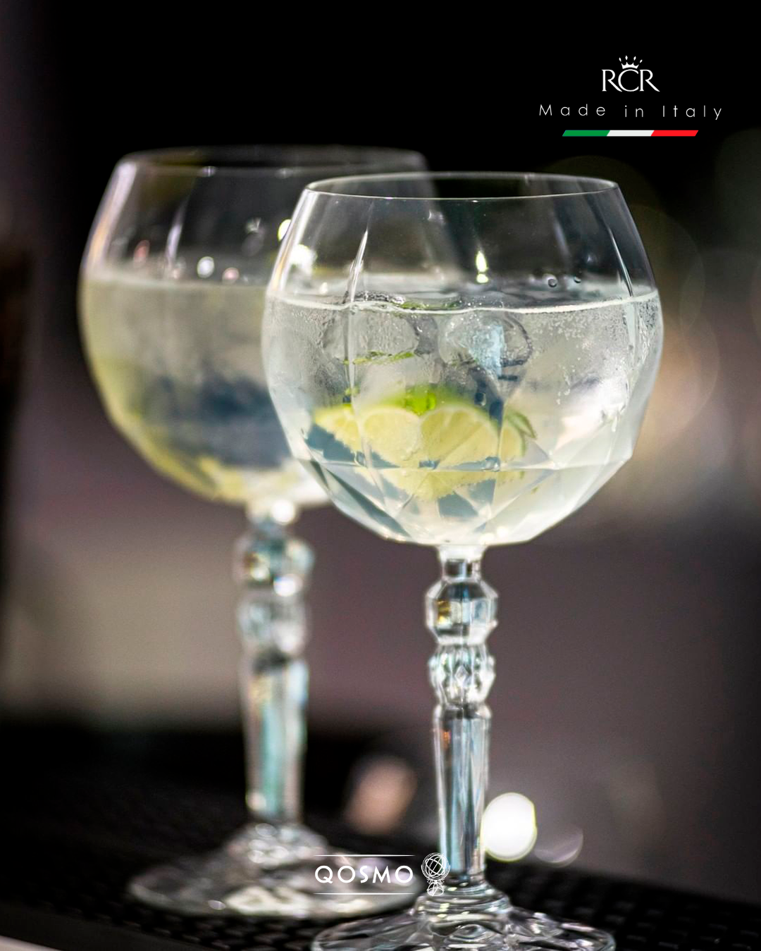 Set de 6 copas de cristal para Gin Tonic cristalería europea cristaleria itaiana QOSMOPERU