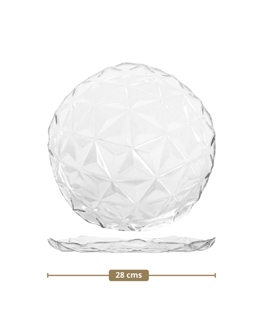 𝗘𝗦𝗧𝗥𝗘𝗟𝗟𝗔 - 𝗧𝗲𝗻𝗱𝗶𝗱𝗼 𝟮𝟴 𝗰𝗺𝘀 | Pasabahce - Turquía | Plato Tendido de Vidrio 28 cm