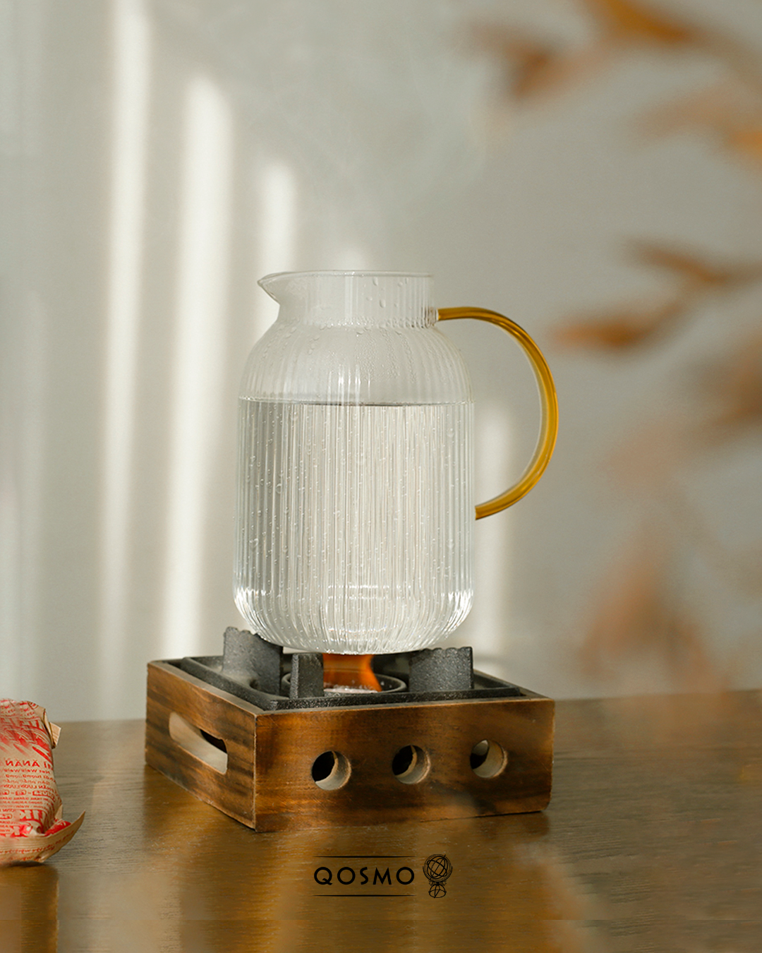 JV 504 - Tetera 1.5 Lts. Vidrio Borosilicato