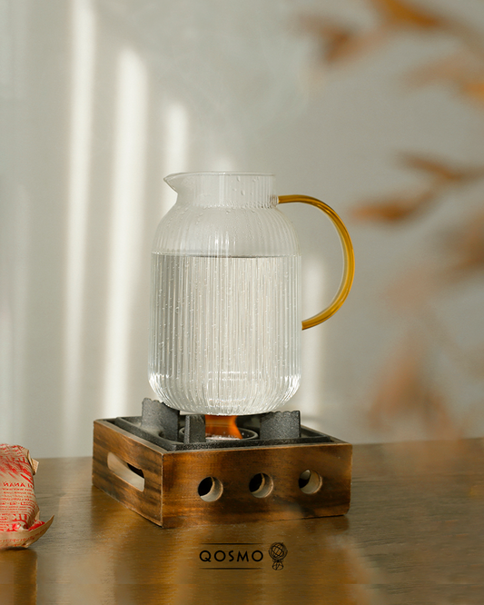 JV 504 - Tetera 1.5 Lts. Vidrio Borosilicato