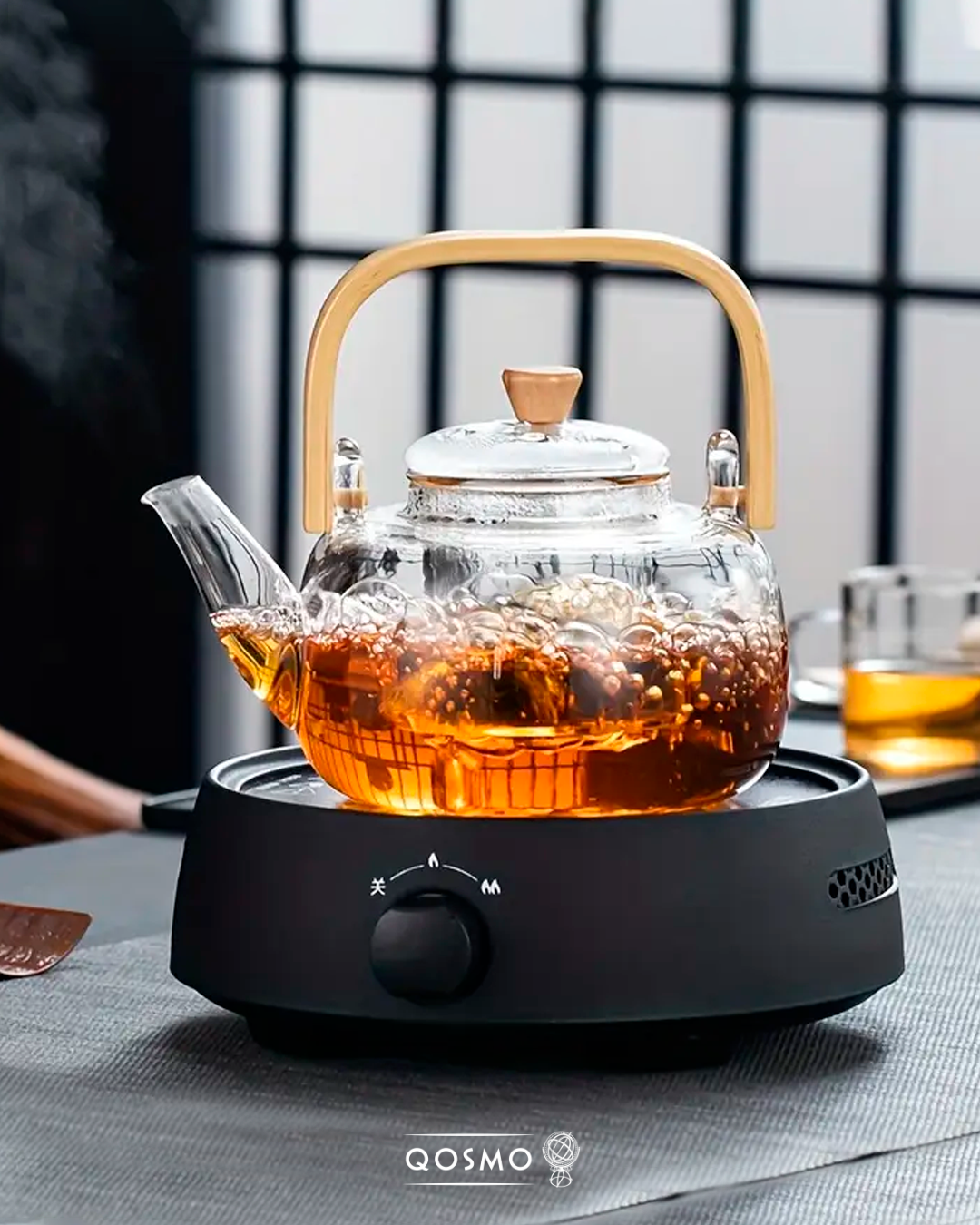 XI ZEN 1 Lt. Tetera con filtro vidrio borosilicato apto para hornillas.