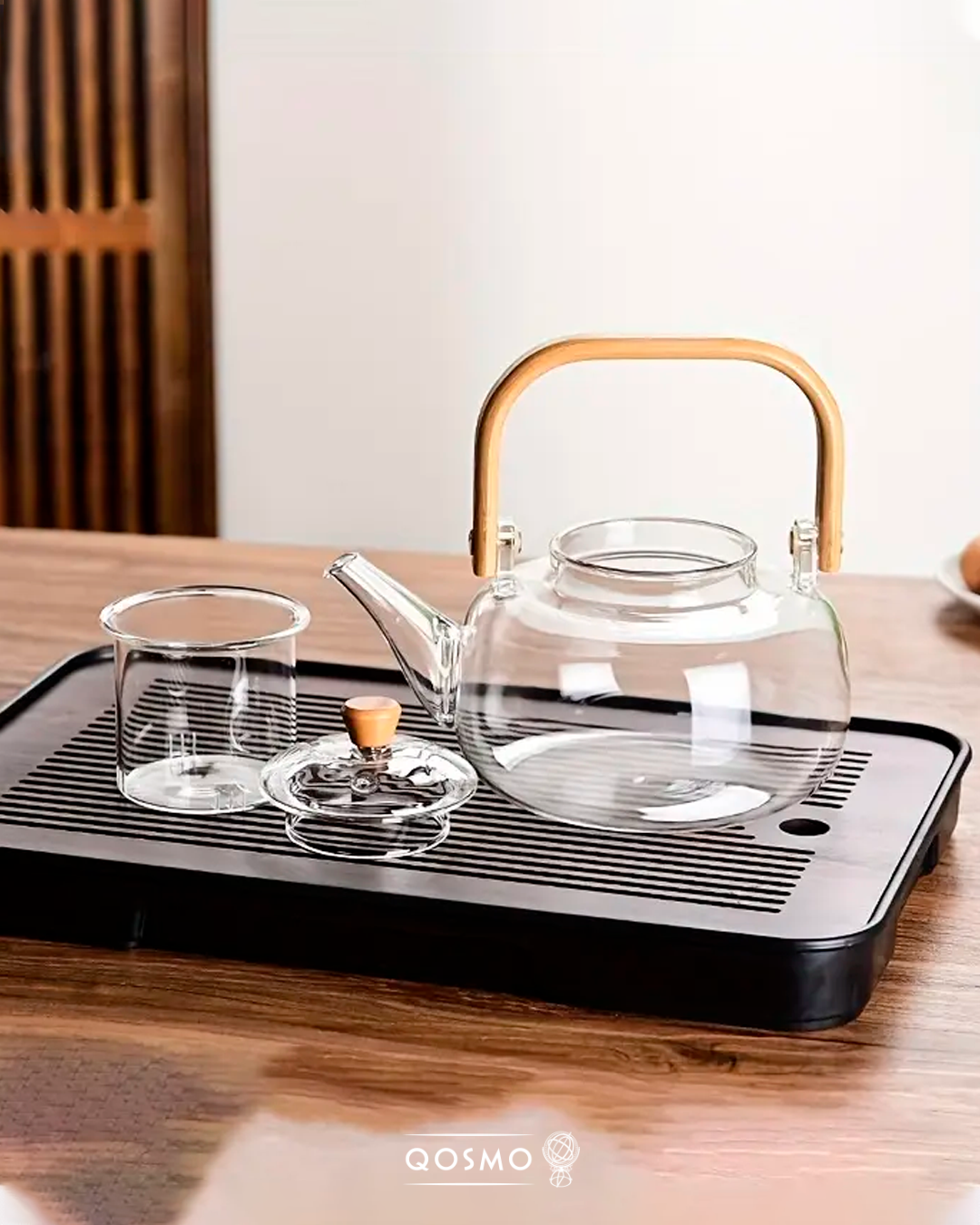 XI ZEN 1 Lt. Tetera con filtro vidrio borosilicato apto para hornillas.