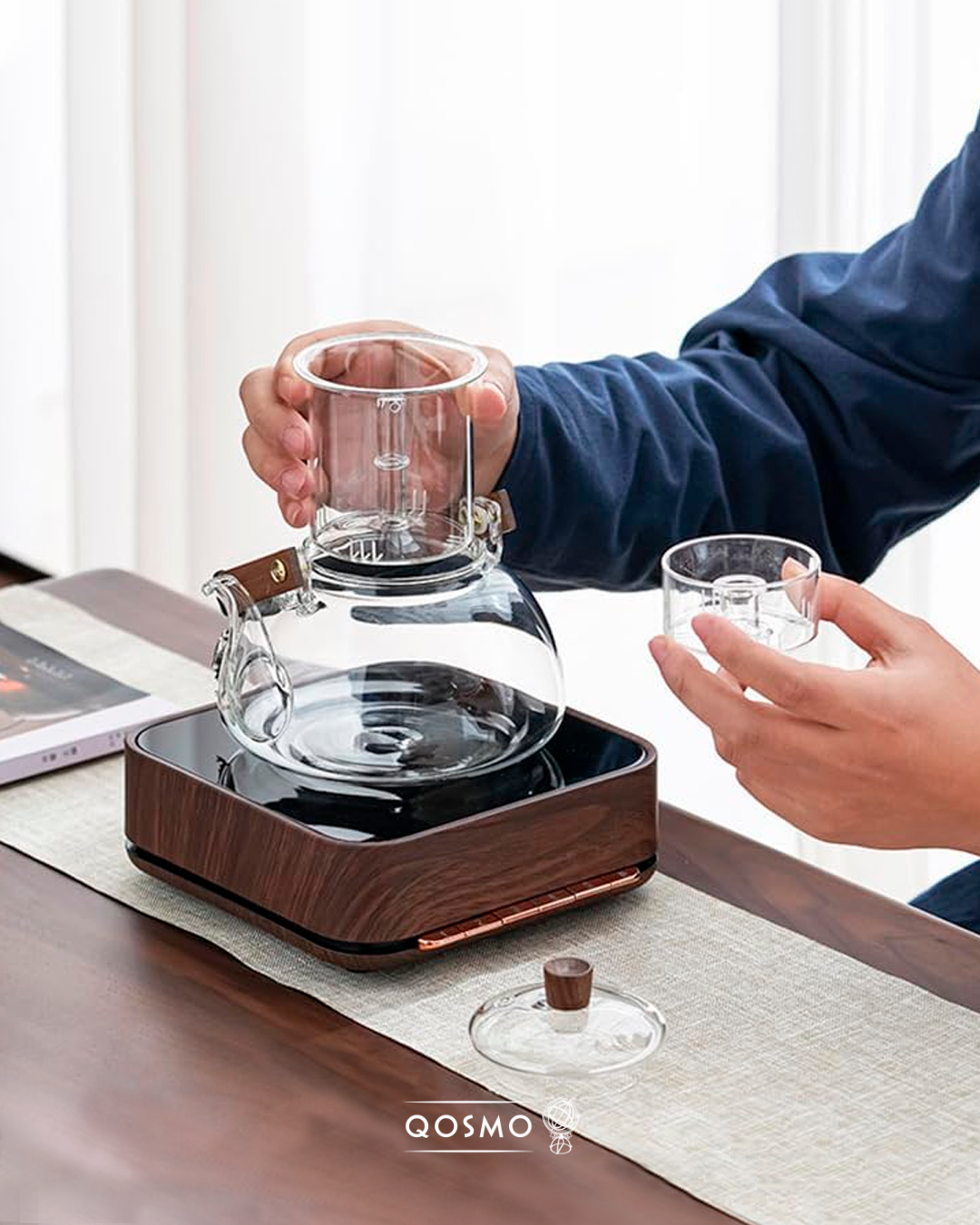 ZEN ROP 1 Lt. - Tetera con Filtro Infusor. Vidrio Borosilicato. Apto para hornilla. -