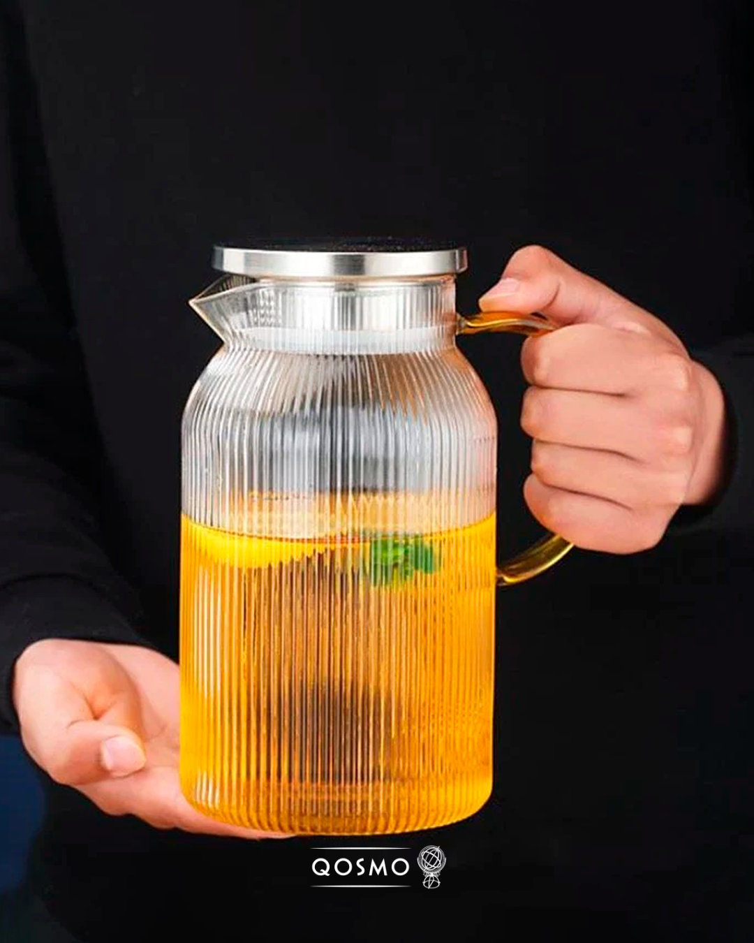 JV 504 - Tetera 1.5 Lts. Vidrio Borosilicato